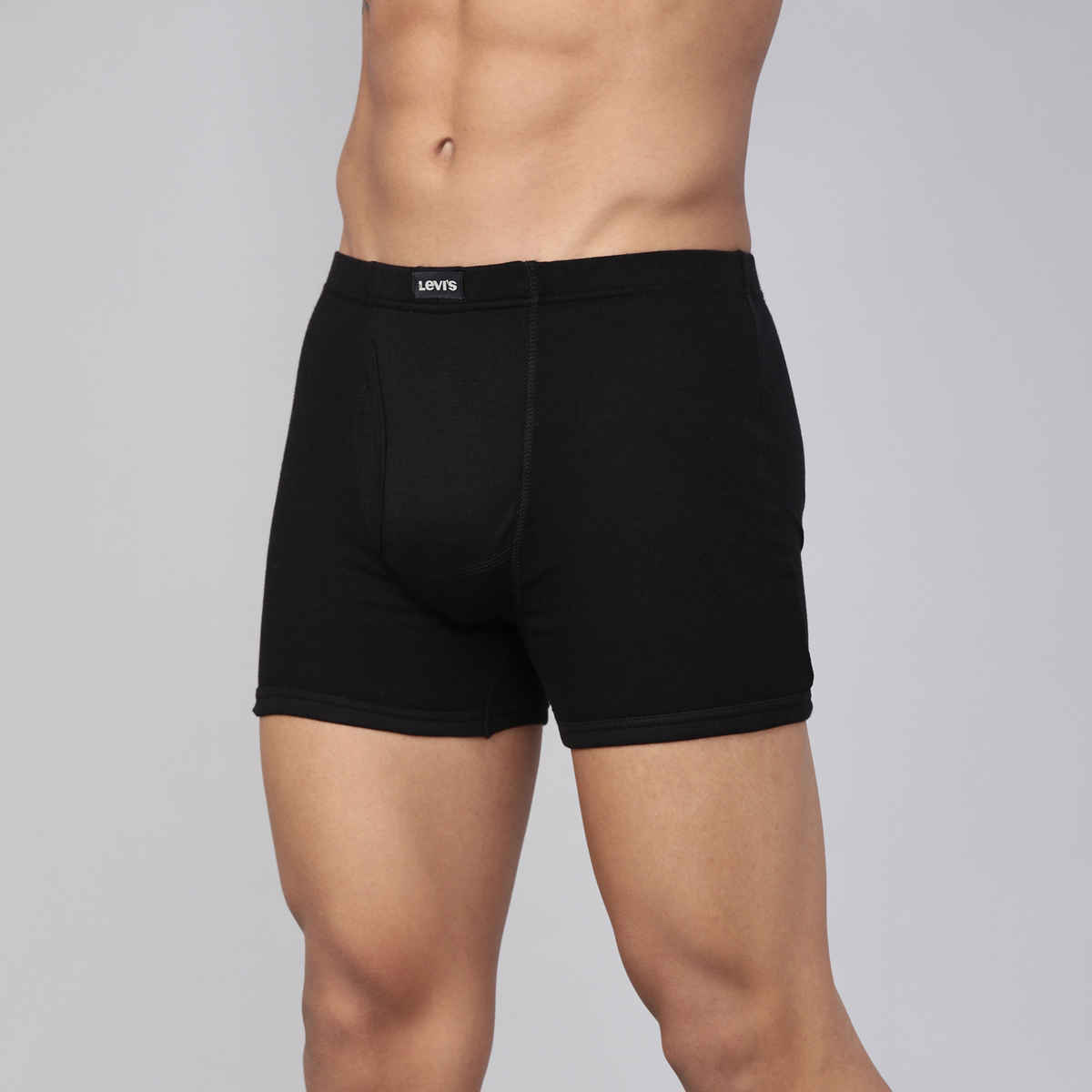 Levi's 010 Men's Comfort Boxer Brief | Contoured Double Pouch | Black | L