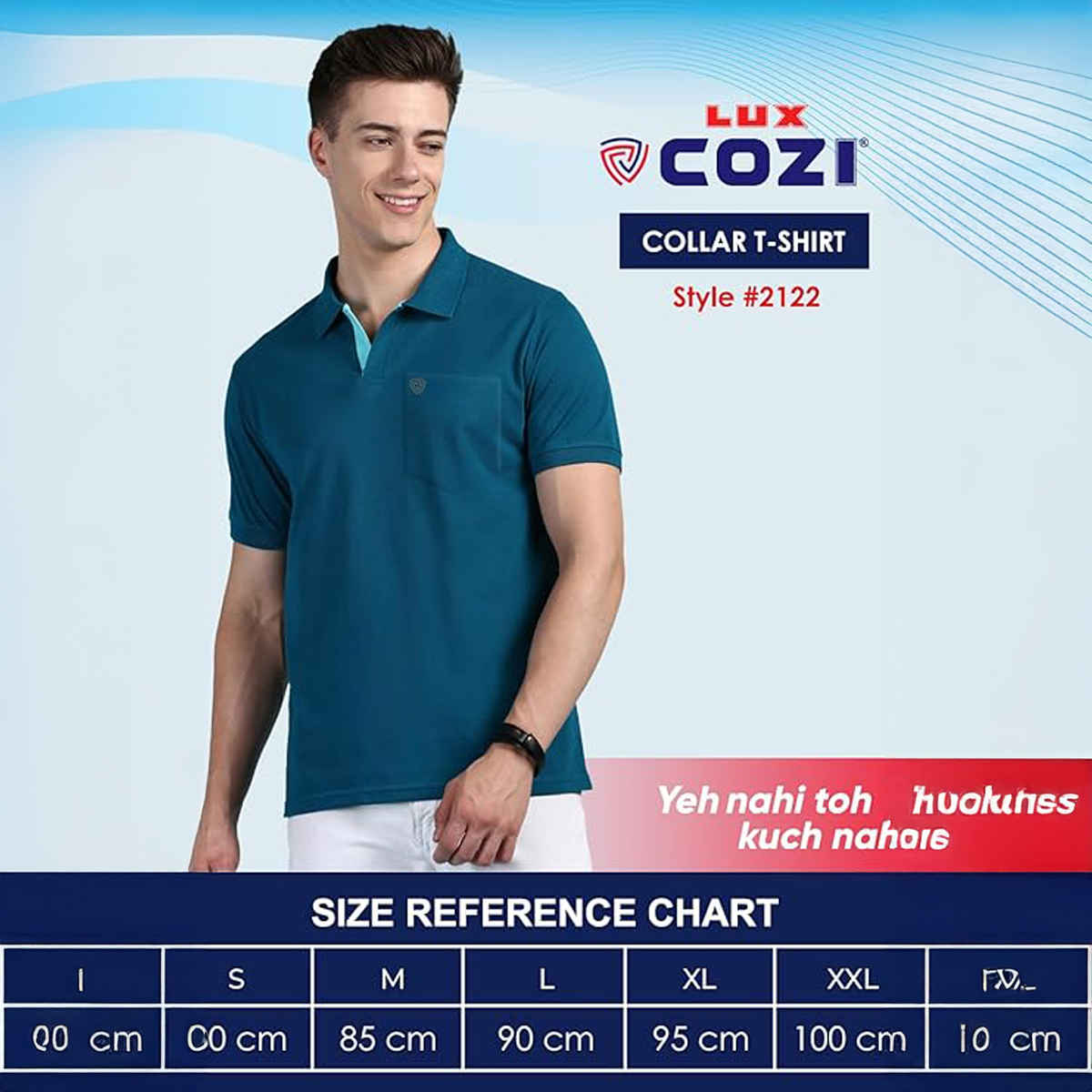 Lux Cozi Men's Solid Cotton Polo T-shirt with Pocket | Mint Green - XL