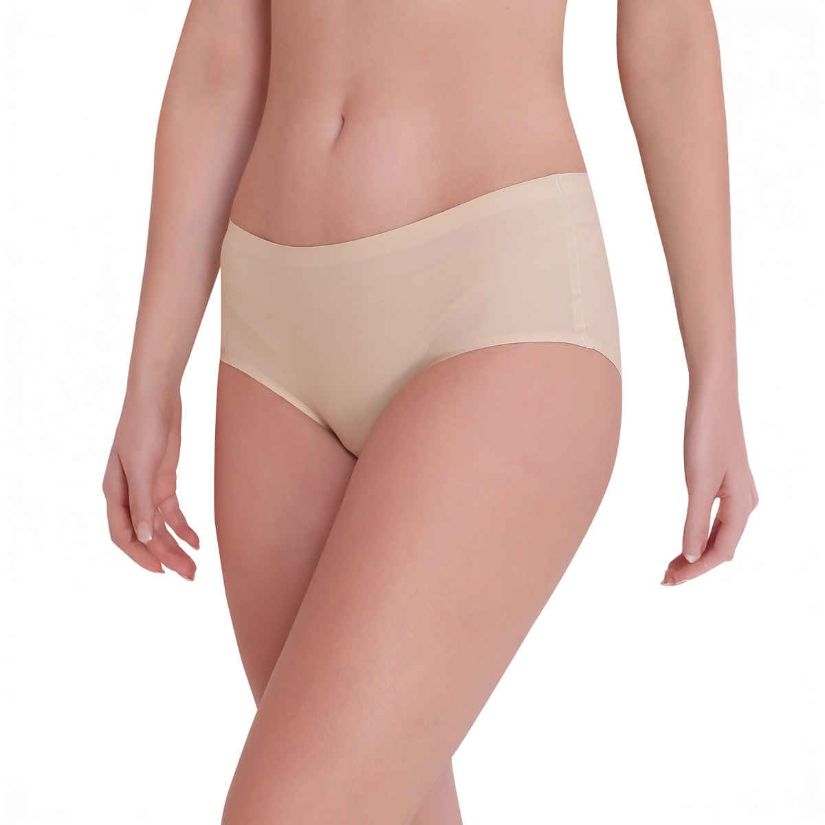 Plumbury Women s Seamless Hipster Panty | Pack Of 2 | Black-Beige - M