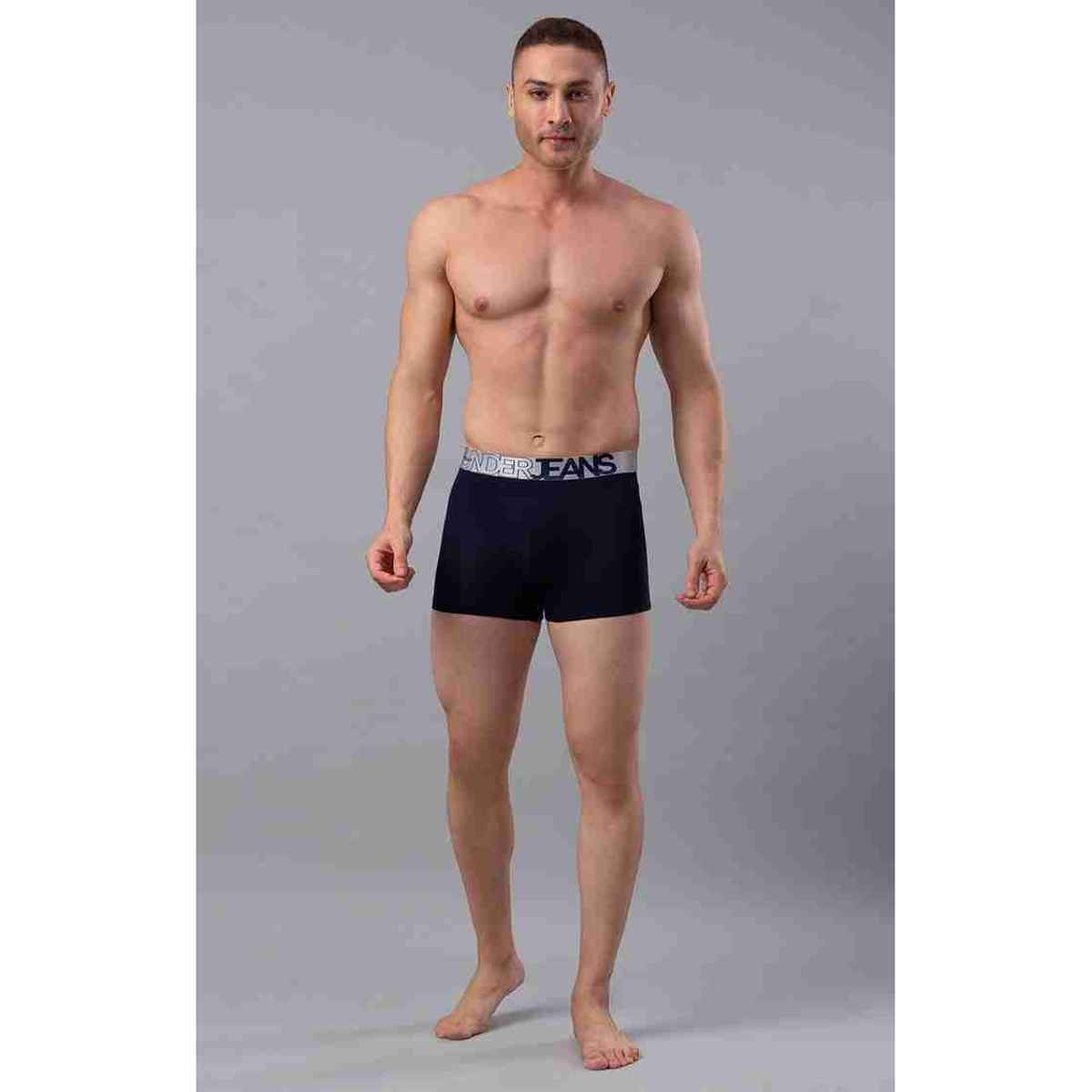 Underjeans by Spykar Mens Premium Navy Blue Trunk | XL