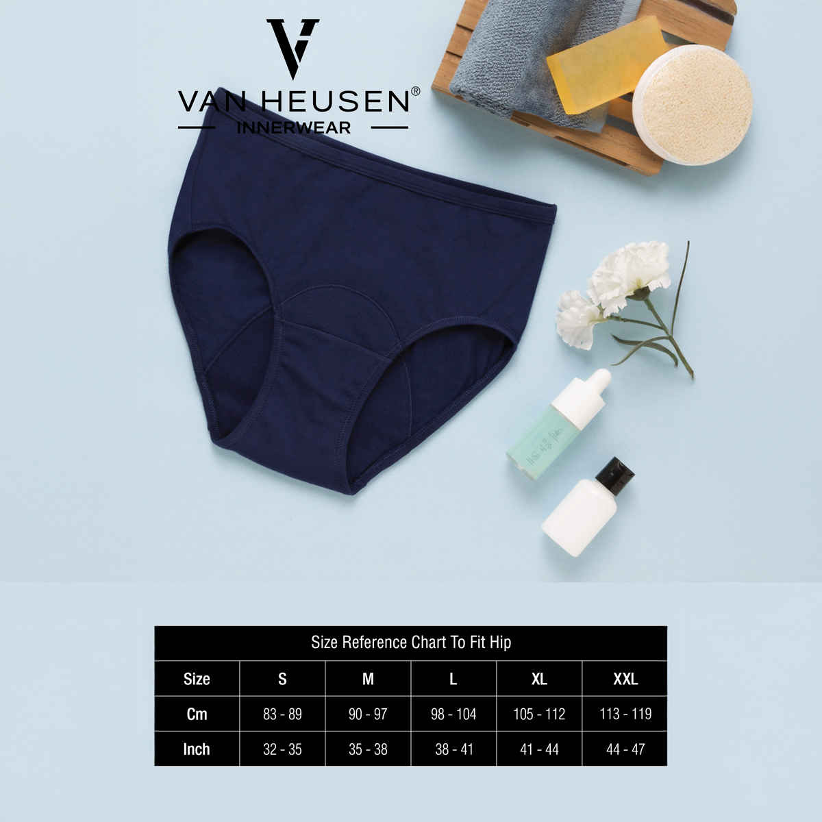 Van Heusen Women Pack of 3 Anti Bacterial Waistband Hipster Panty |L |Colour May Vary