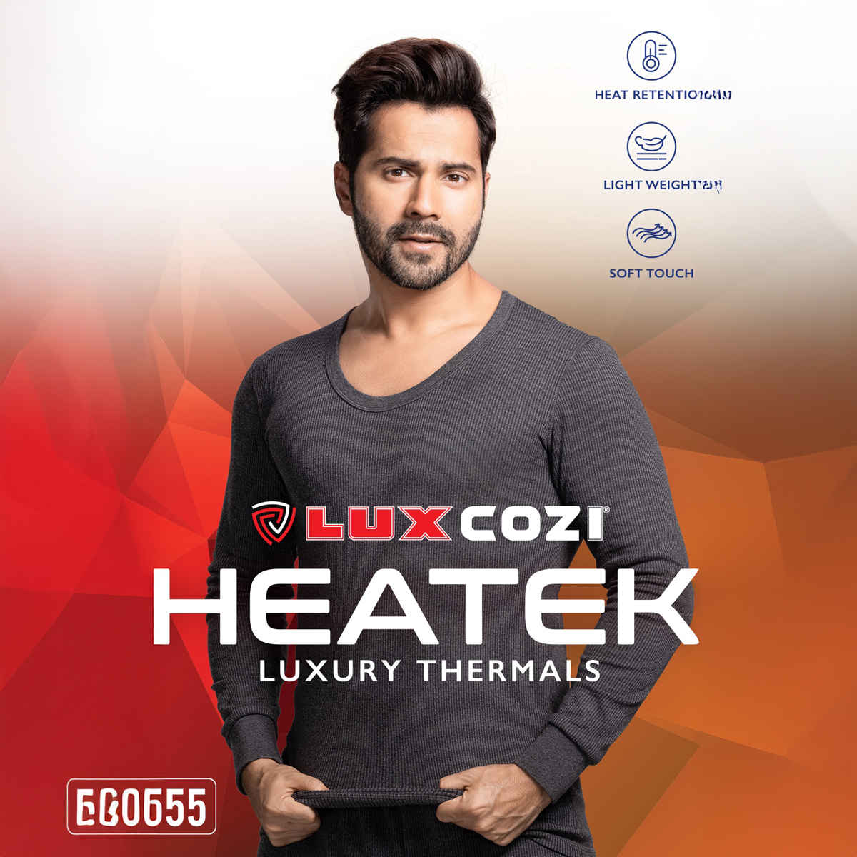 Lux Cozi Men's Heatek Thermal Comfort, Stretchable & Super Warm Trouser | Black Melange-85