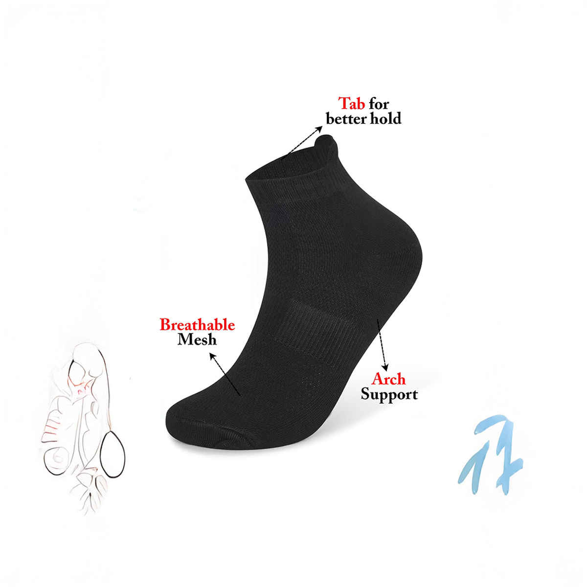 Sjeware Unisex Solid Combed Cotton Ankle Socks | Assorted - One Size