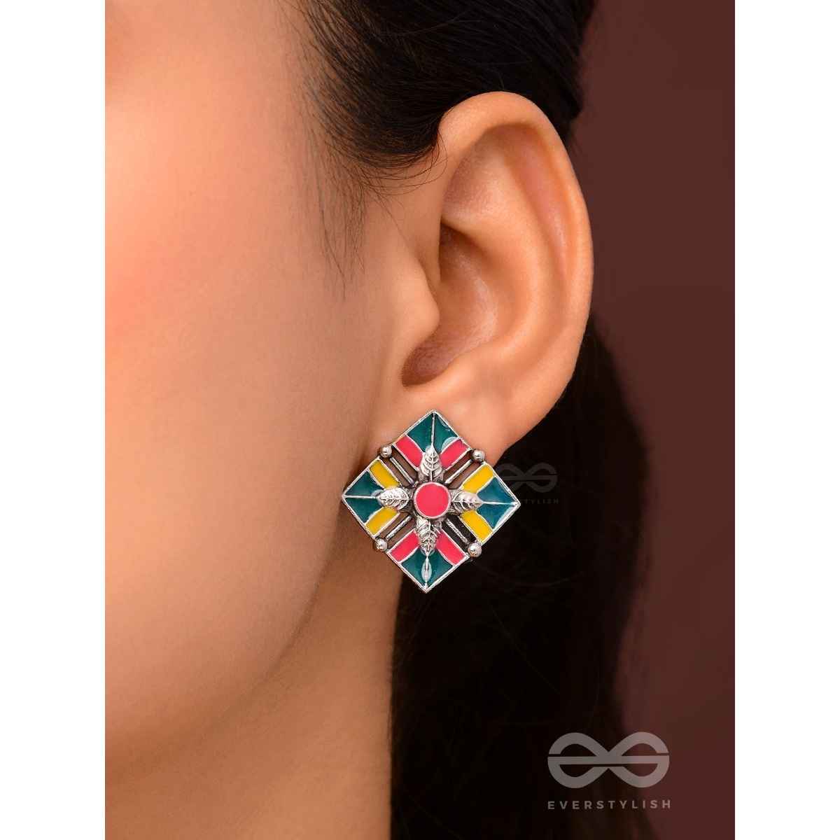 Everstylish The Homestead Hues- Enamelled Oxidised Earrings