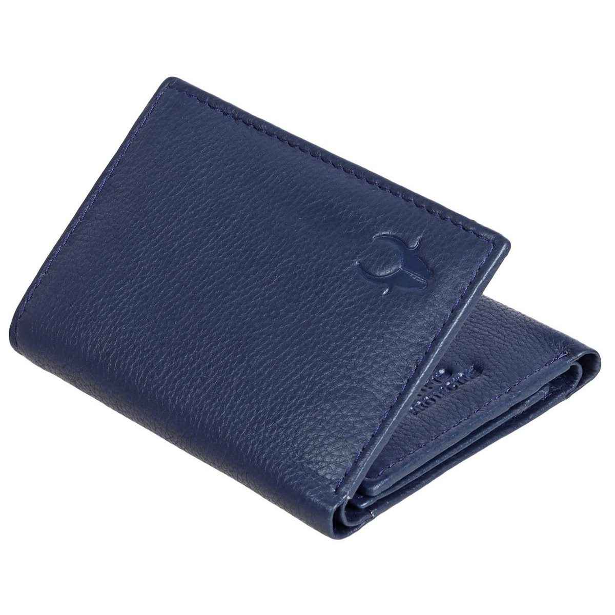 Wildhorn Men'S Leather Wallet | Blue (1pc) & Vincent Chase By Lenskart Unisex Solid Metal Aviator Sunglasses | Black And Gold - L (1pc) Combo