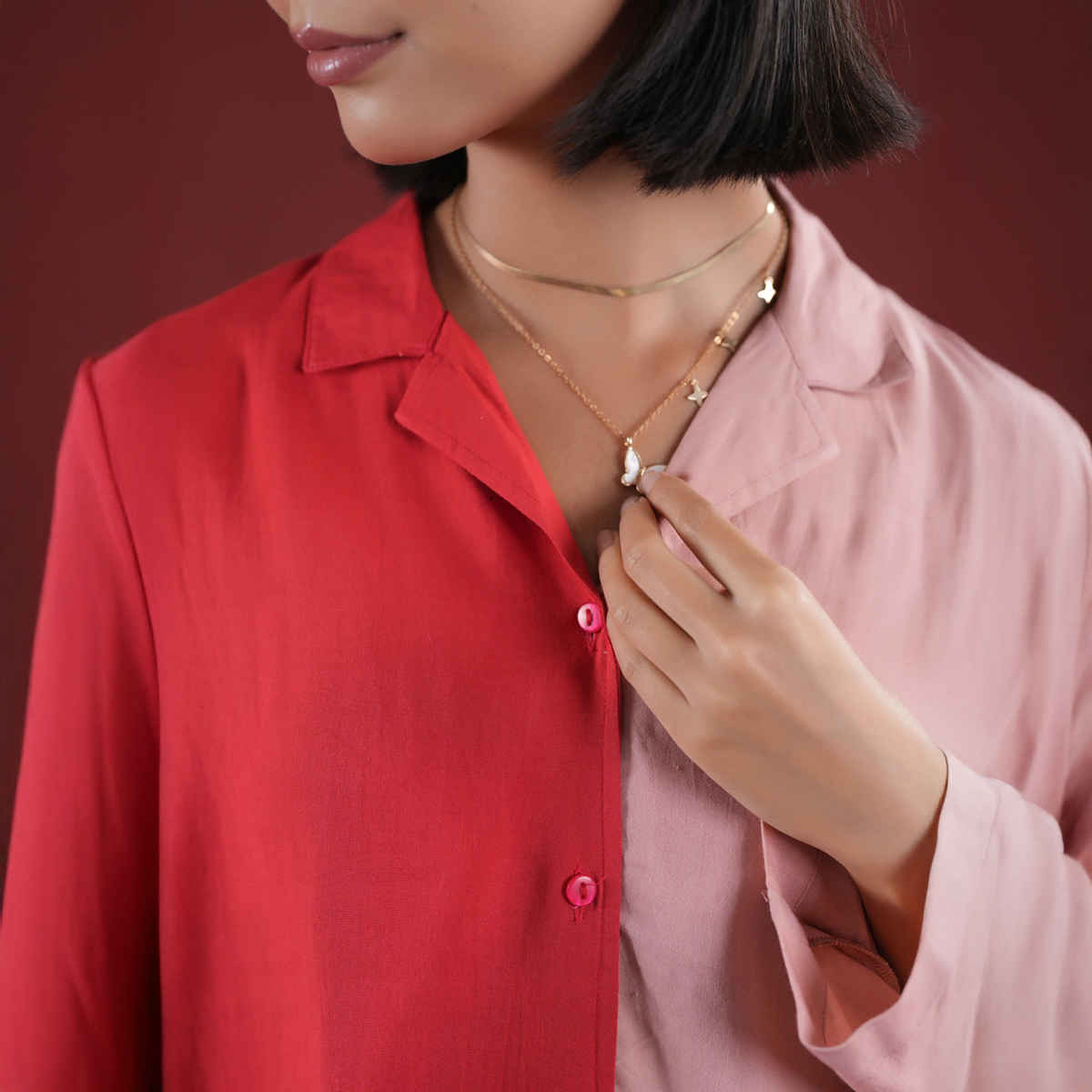 Sanskruti Homes Women's Red Solid Print Night Suit Set | Se-nsp-860 | M