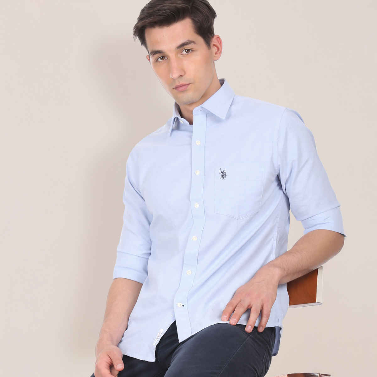 U.S. Polo Assn. | Shirts | L | Pack Of 1 | Light Blue