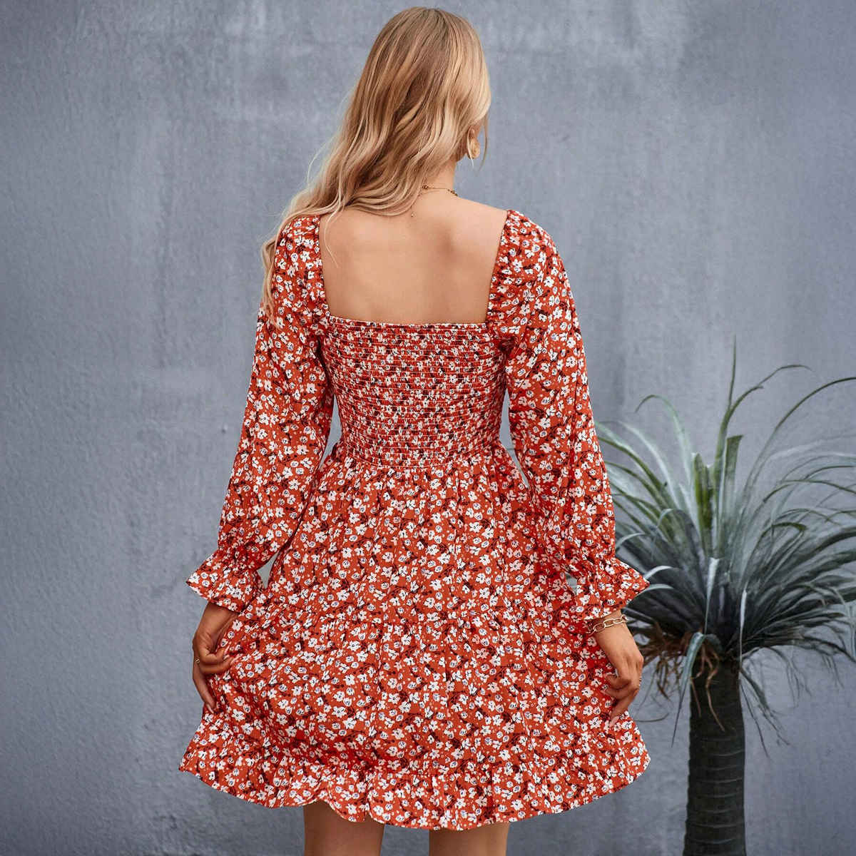 Sheetal Associates Women's Fit and Flare Above Knee | Mid Thigh Length Dress | 7134 | Red - S