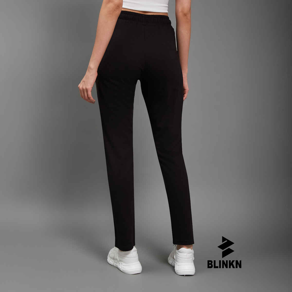 Blinkin Women's Cotton Pyjamas & Track Pants with Side Pockets | Black - XL