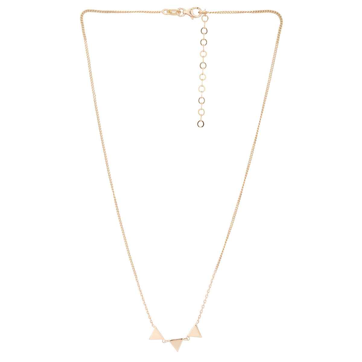 Carlton London 18kt Rose Gold Plated Triangular Necklace | B523803N