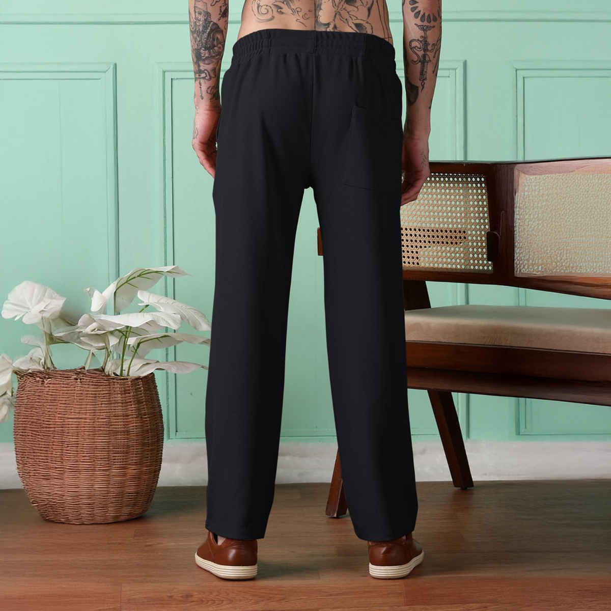 GCYX Men's Track Pant | 60% Cotton 40% Polyester Comfortable Wear | Black - 2XL