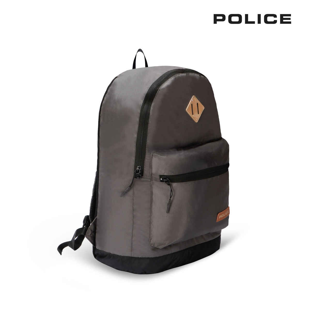 Police Unisex Solid Nylon 20 L Top Handle Laptop Backpack | Grey and Black - 15.6 Inches