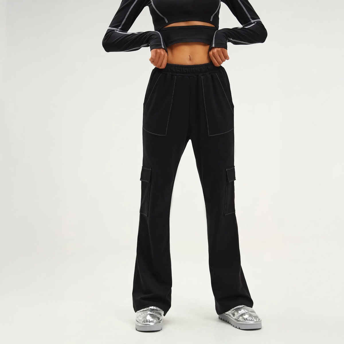 Cava Women's Joggers Wide Cargo | Kenya Black - XXL