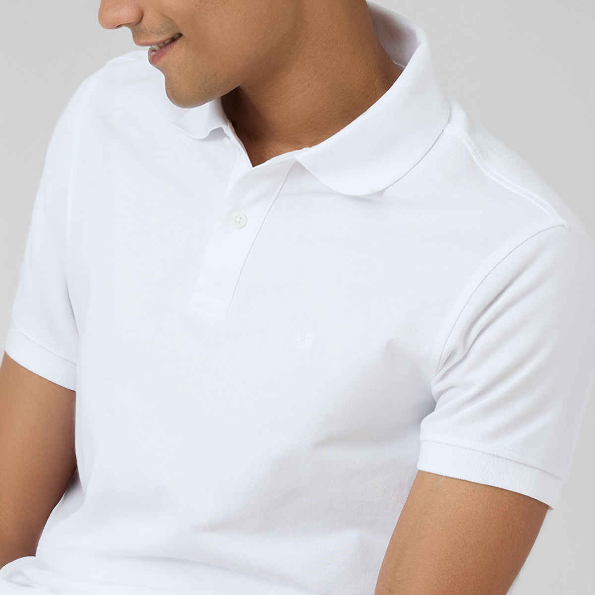 XYXX Nova Polo T-shirt - Polar White | Super Combed Cotton | M