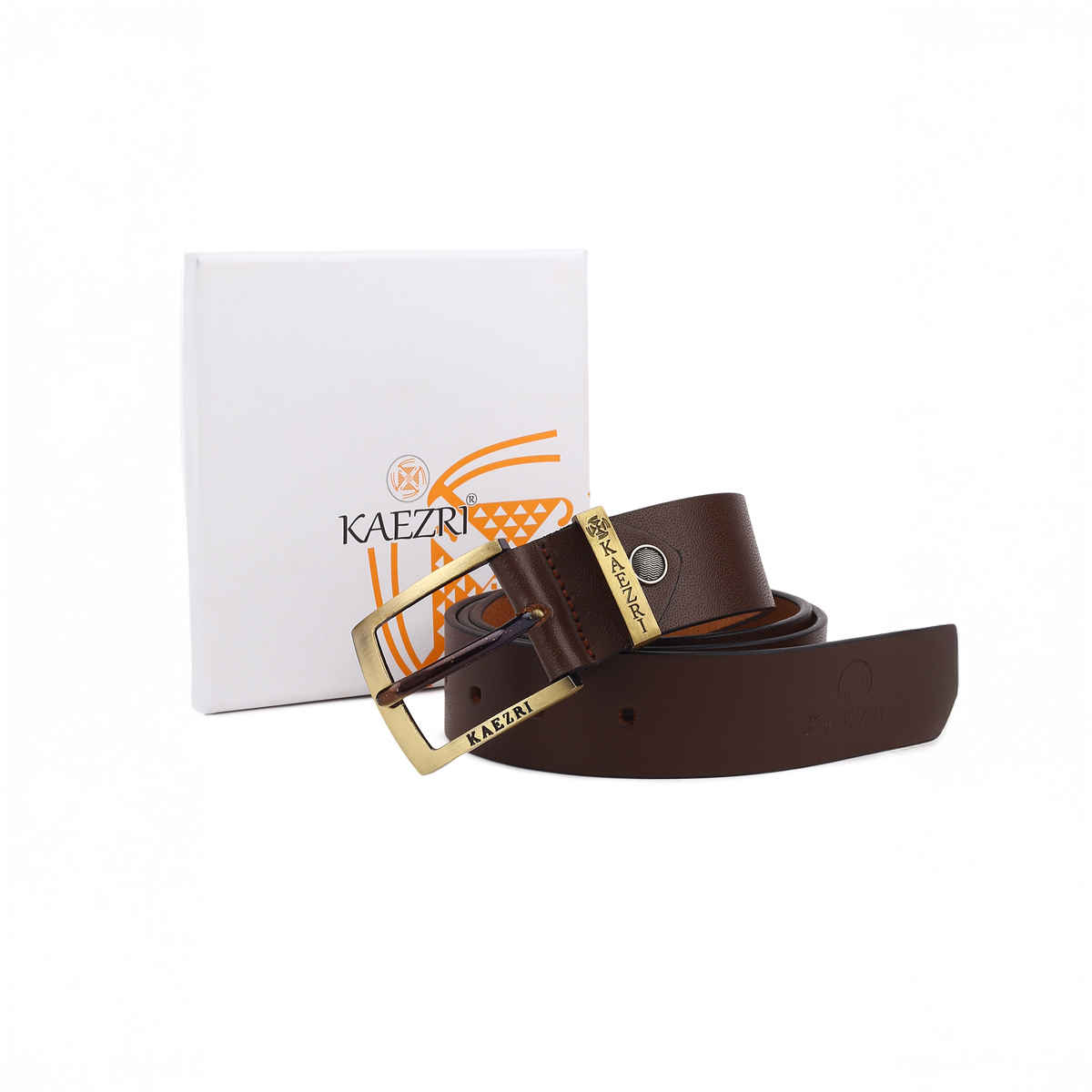 Kaezri Genuine Leather Brown Belt for Men | Mono - 38
