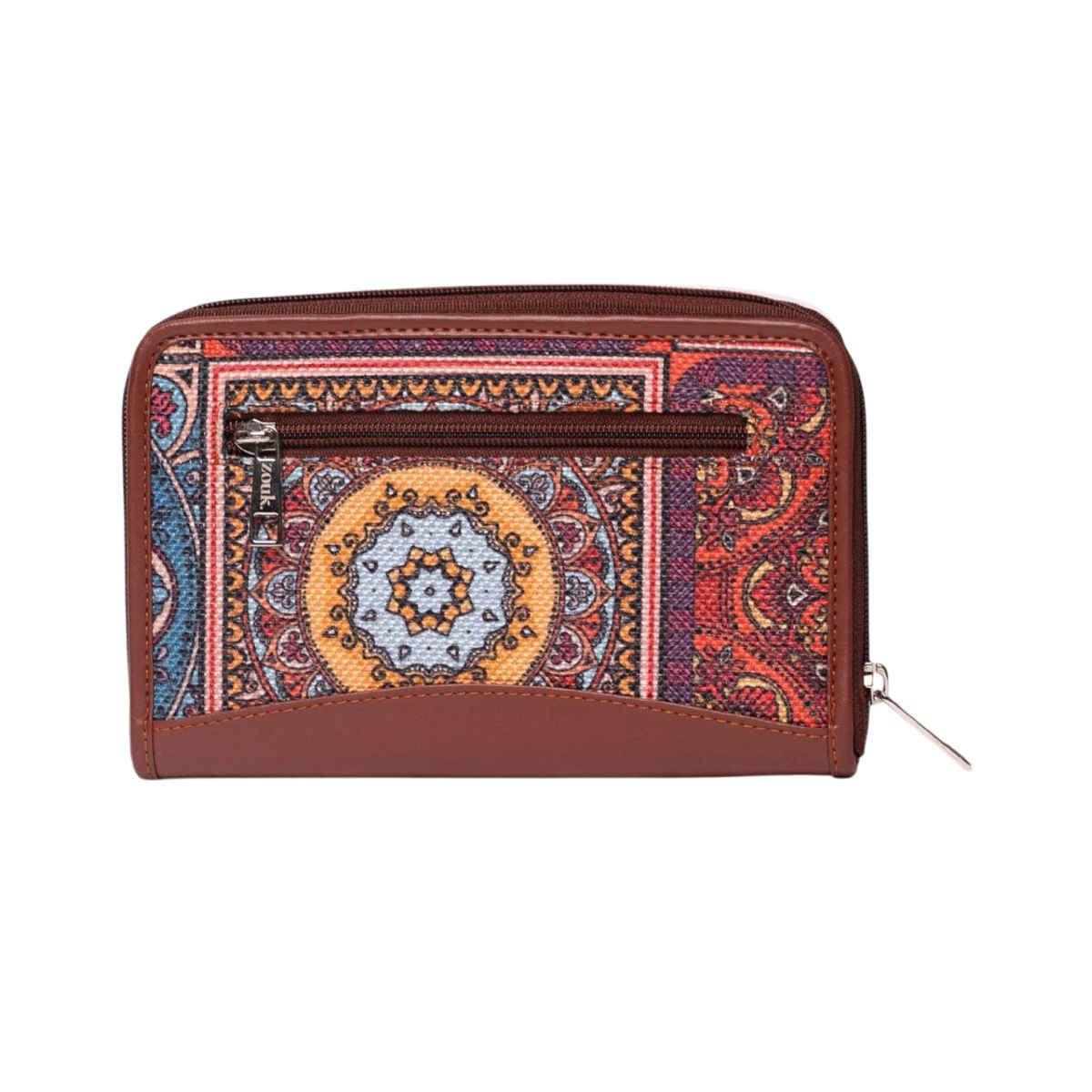 Zouk Multicolor Mandala Print Chain Wallet (Cfc)(1pc) & Voylla Morni Avalyn Pendant Set(3pc) Combo