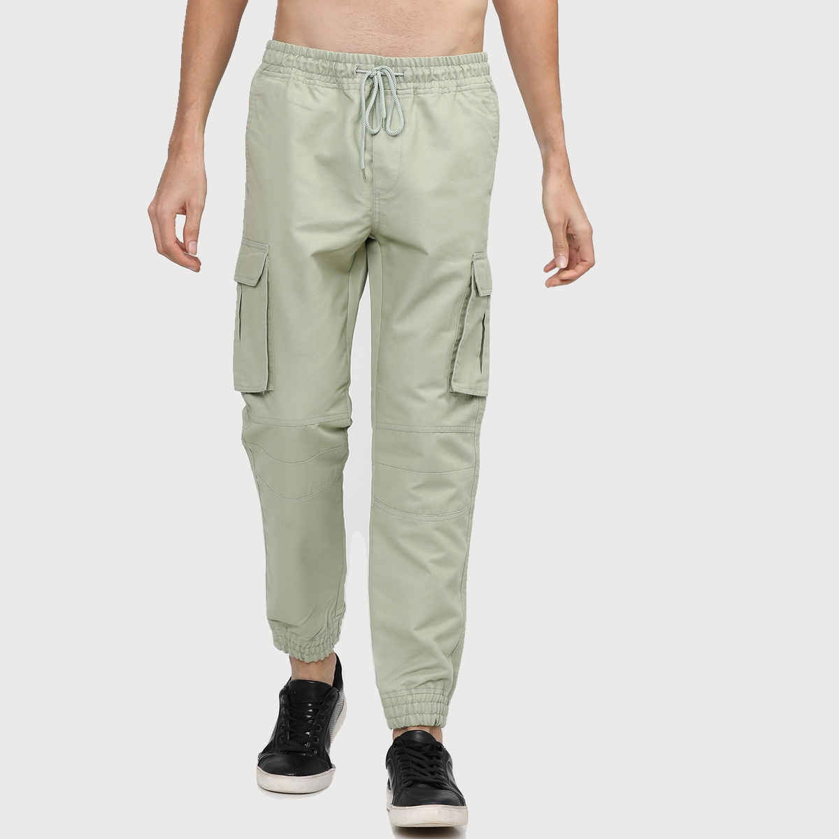 Ketch Men's Tapered Fit Trousers | Light Green - 36