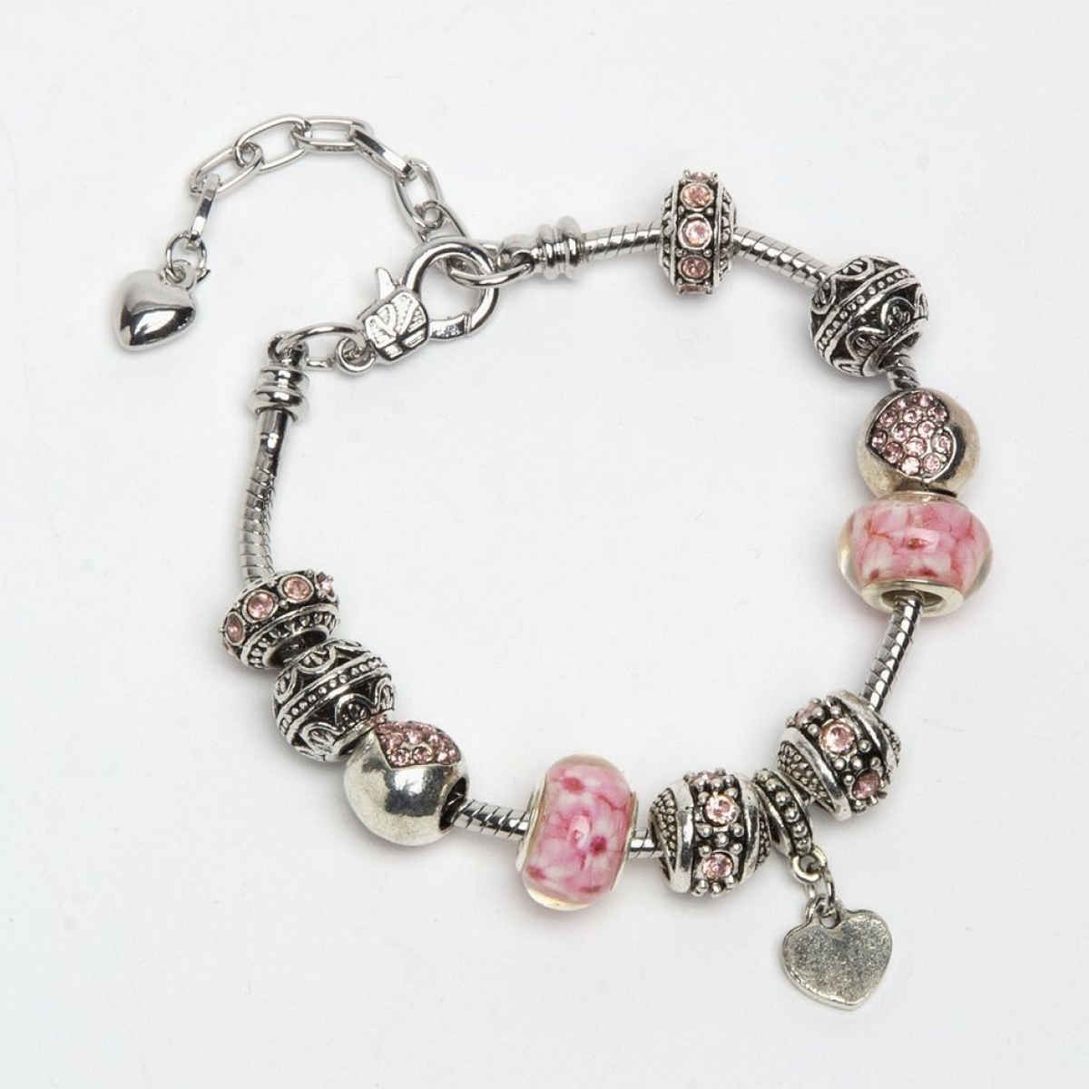 YouBella Jewellery Girls/Women's Silver Plated Stylish Latest Crystal Bracelet Bangle Jewellery