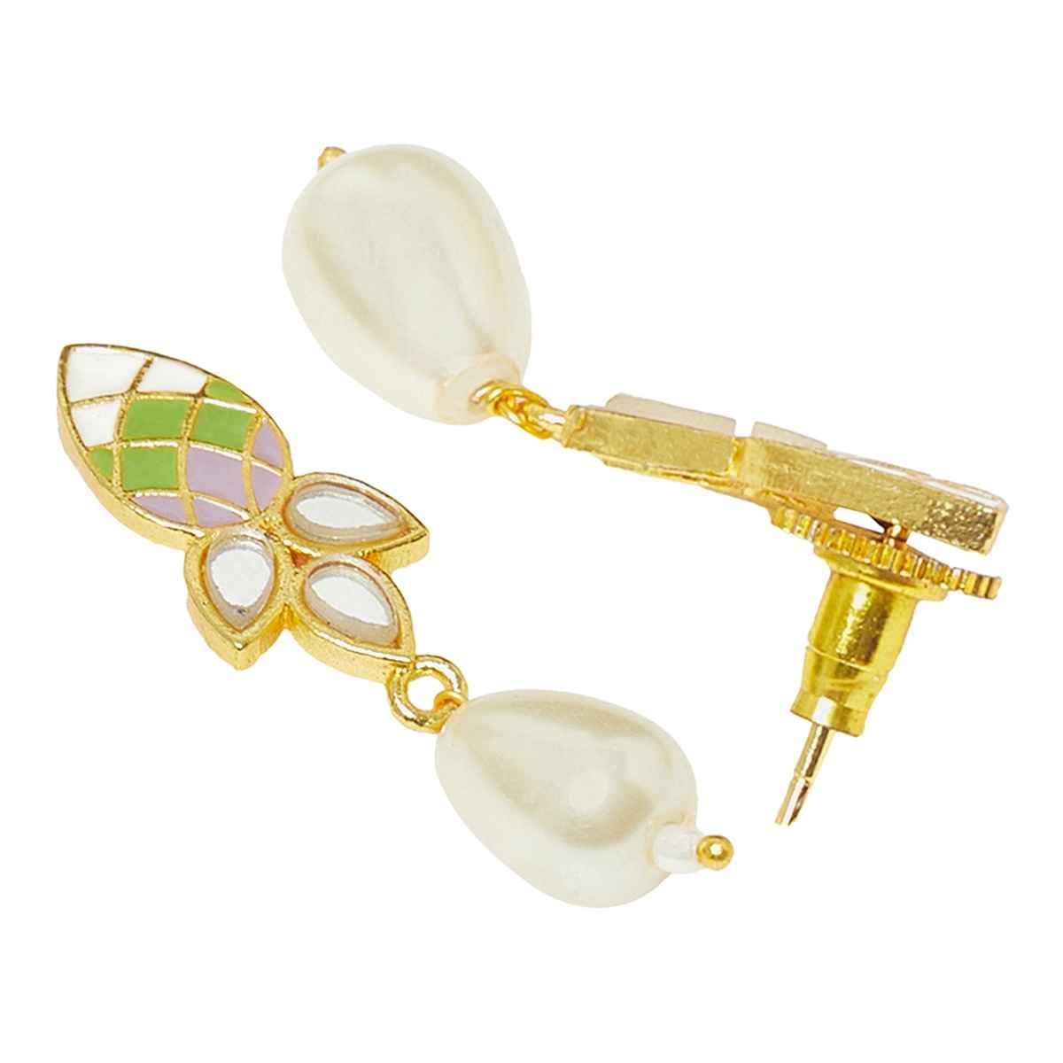 Voylla Festive Hues Pearl Multi Colour Jewellery Set