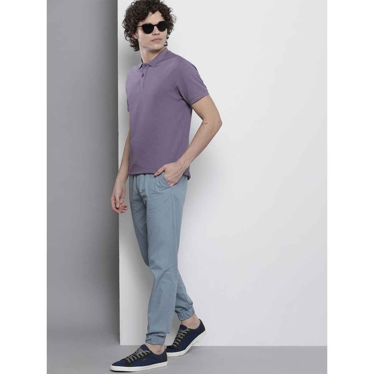 The Indian Garage Co Men Casual Slim Stone Blue Regular Jogger 30 | 0822-Rpstpjog-8