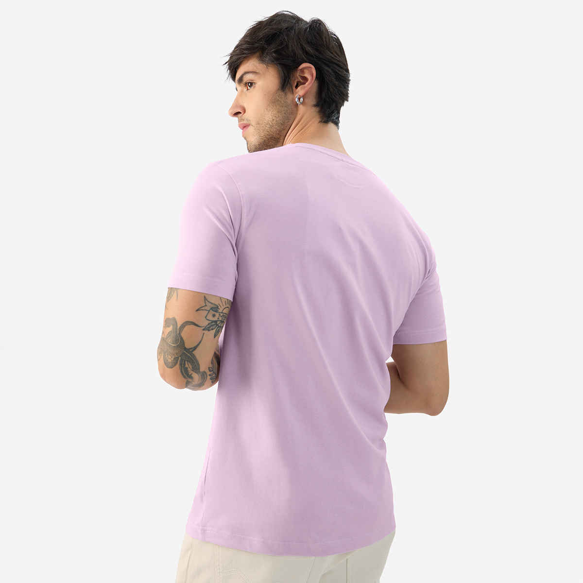The Souled Store Men's Regular Courage- Existential Crisis T-Shirts | Purple | M