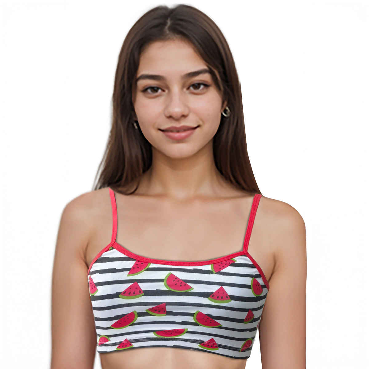 D'chica Girls Tie and Dye Print Non Padded Non Wired Teenager Bra | Yellow - XXS
