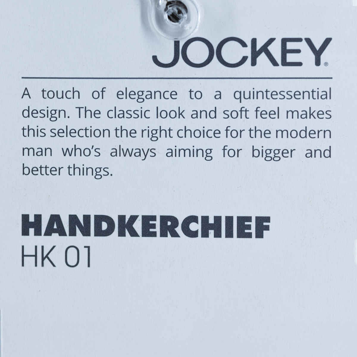 Jockey Men's Solid Cotton Handkerchief | White - Free Size