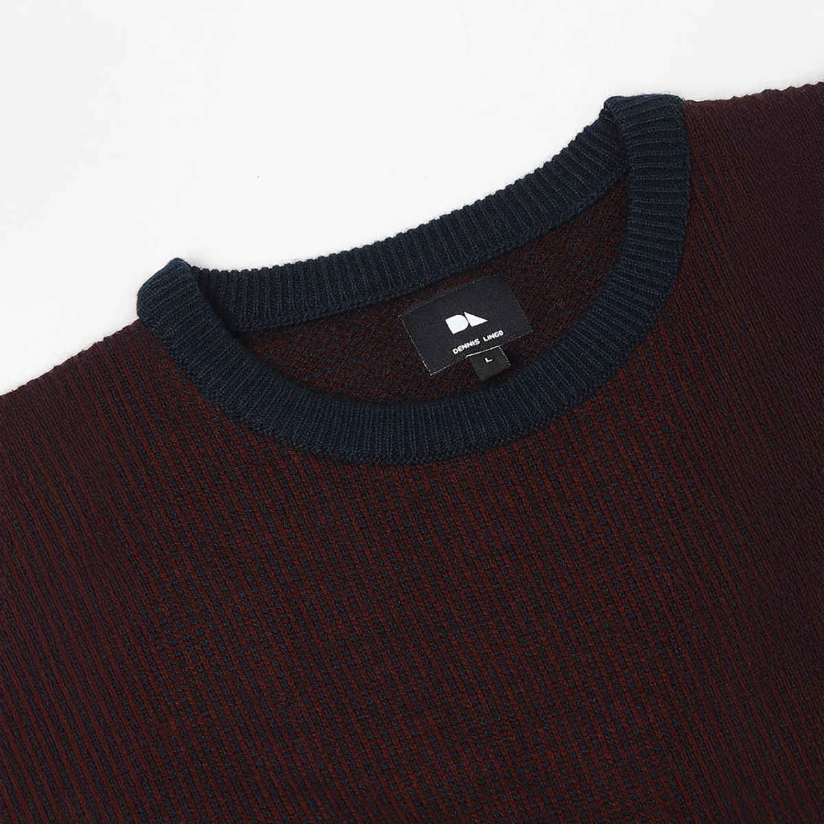 Dennis Lingo Men's Round Neck Pullover | Navy Blue | M