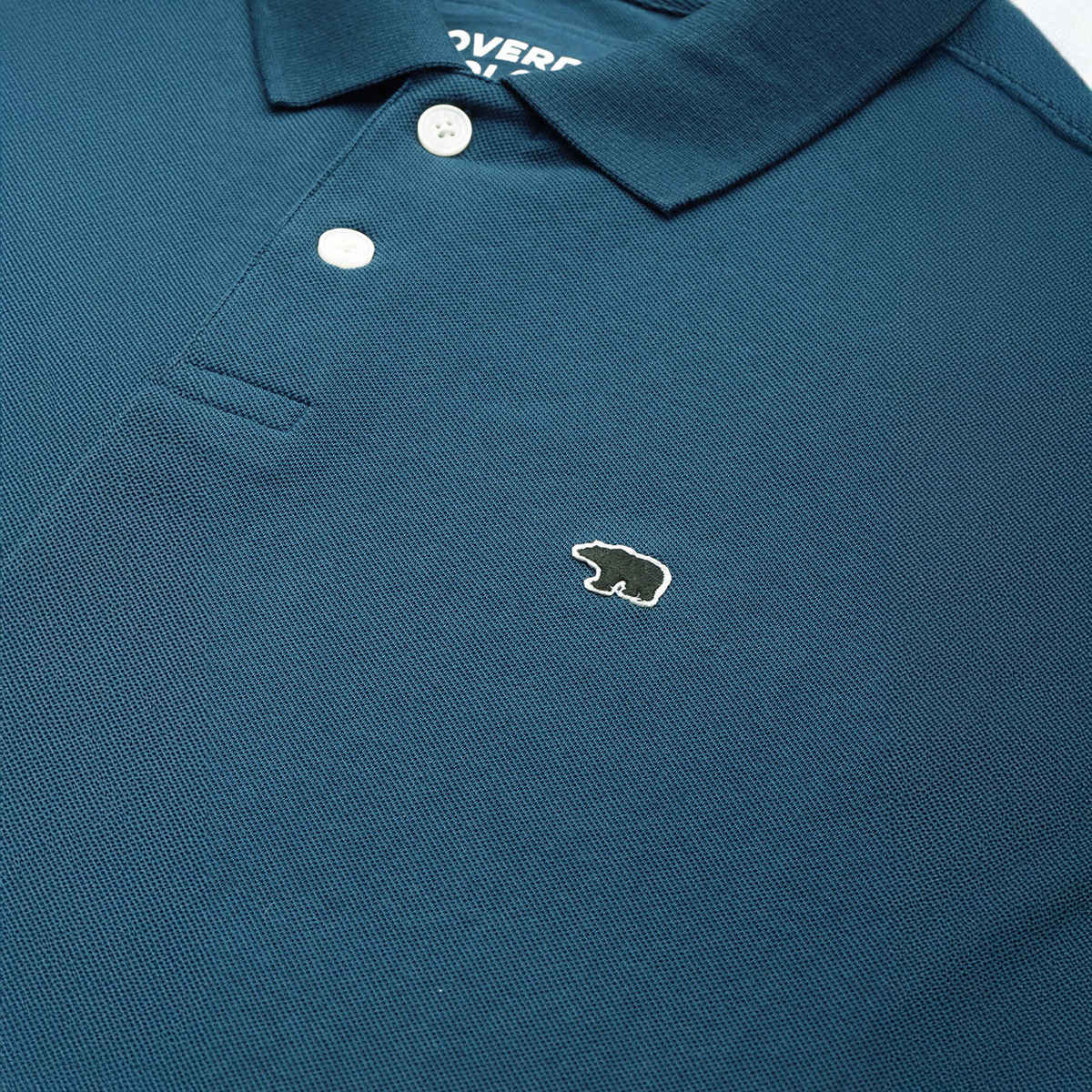 The Bear House Men Slim Fit Solid Polo T-shirt - Methyl | Blue | S