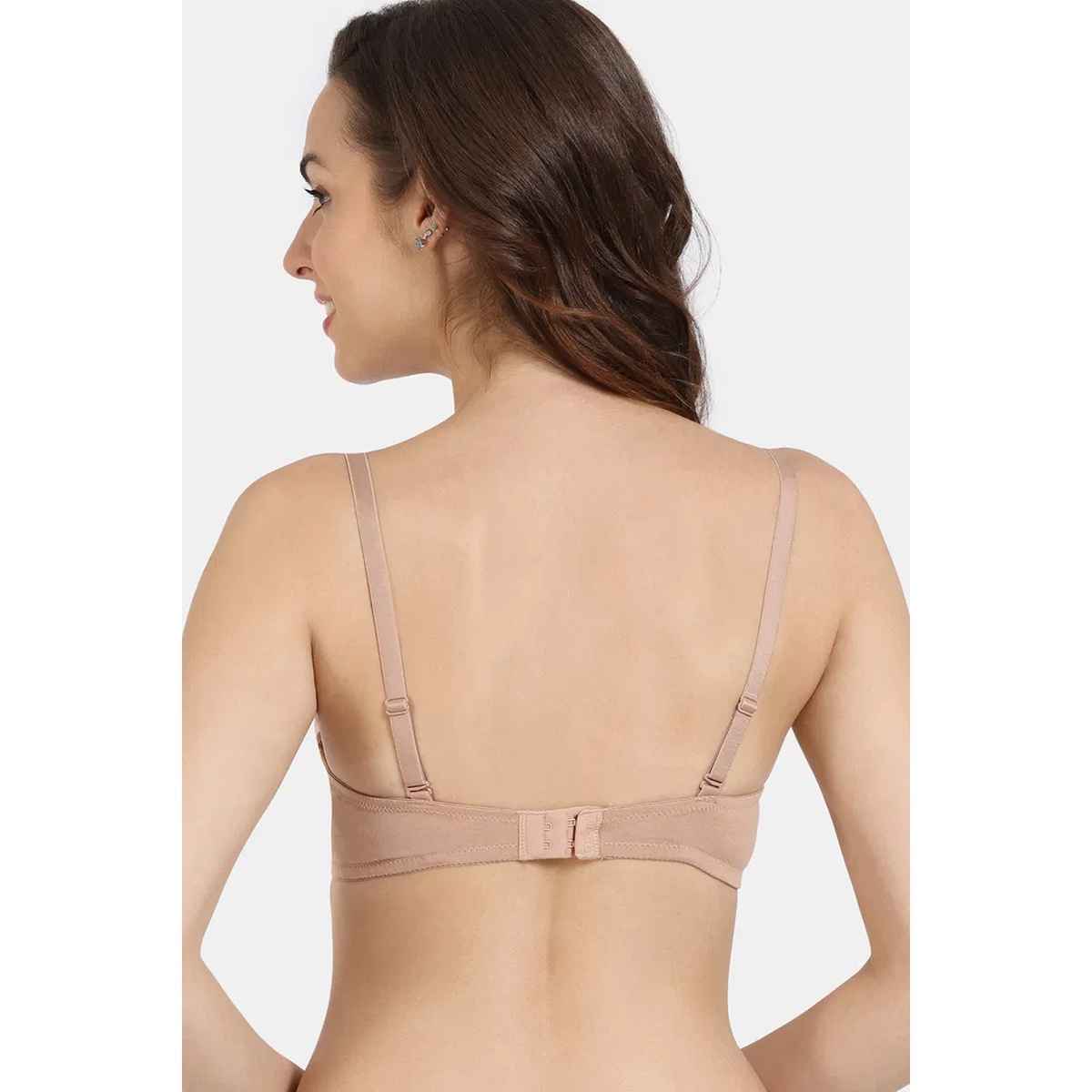 Zivame Women's Padded Wired 3/4Th Coverage T-shirt Bra | Skin - 32D