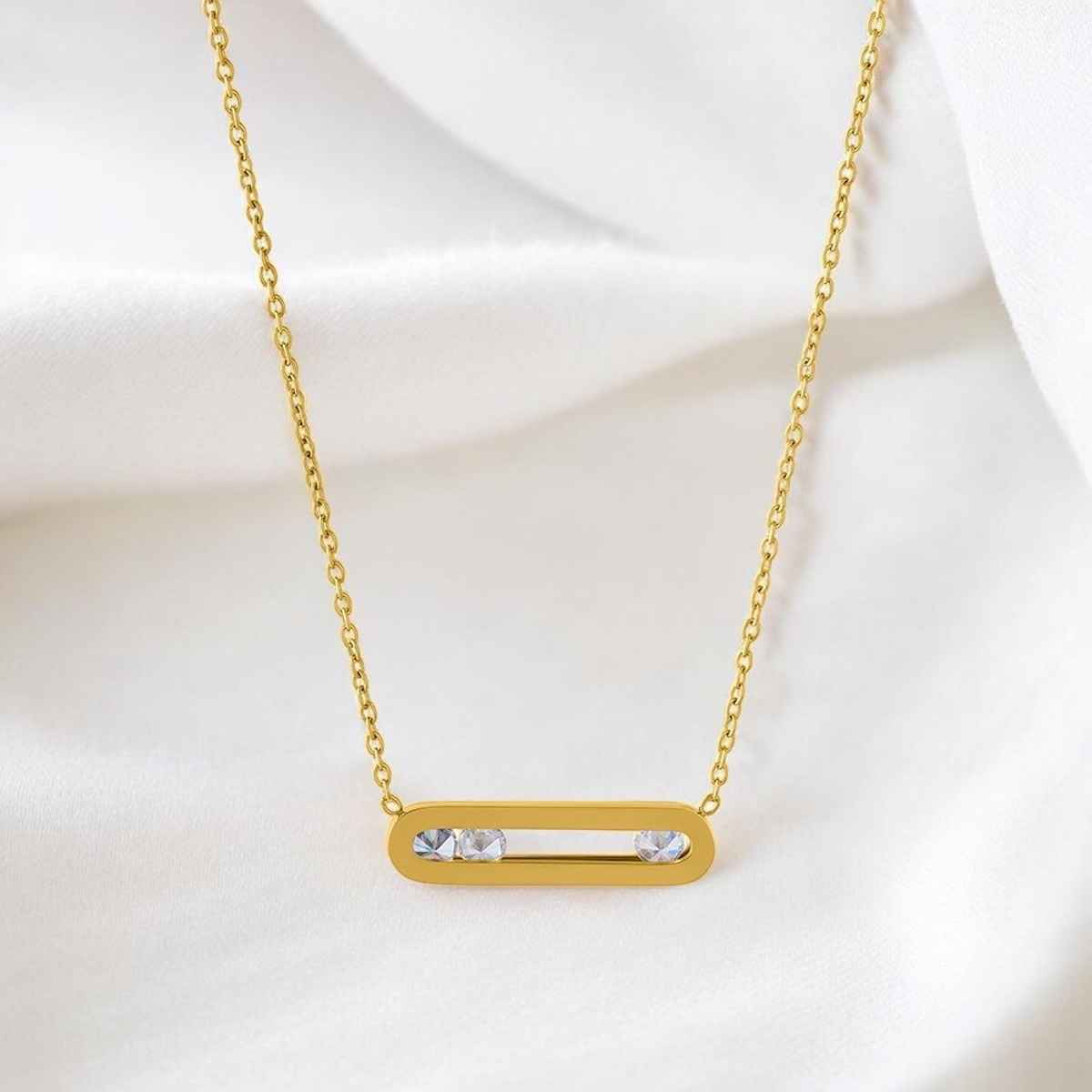 Palmonas Stones Bar Necklace for Women | Waterproof and Anti-Tarnish