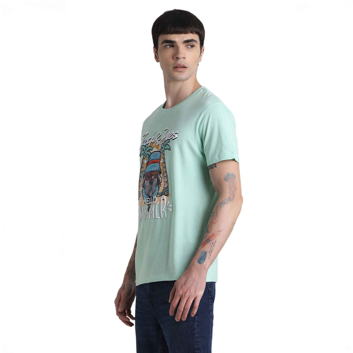 JACK & JONES Men's Regular fit T-shirt | Green - XL