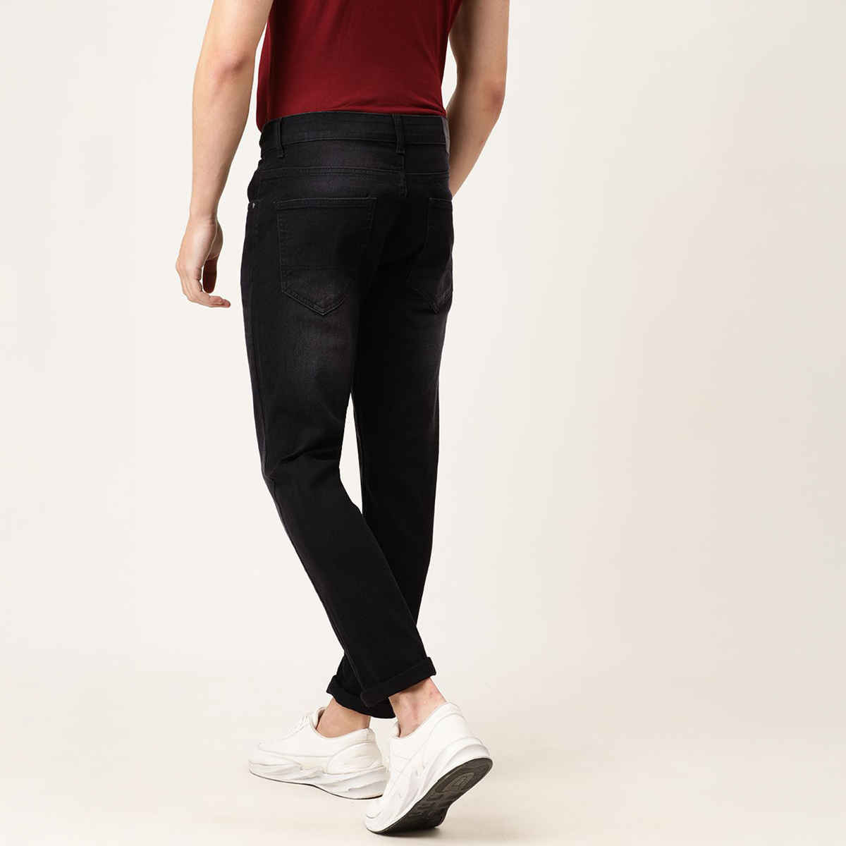 The Indian Garage Co Men | Super slim Casual | Black Denim | 36