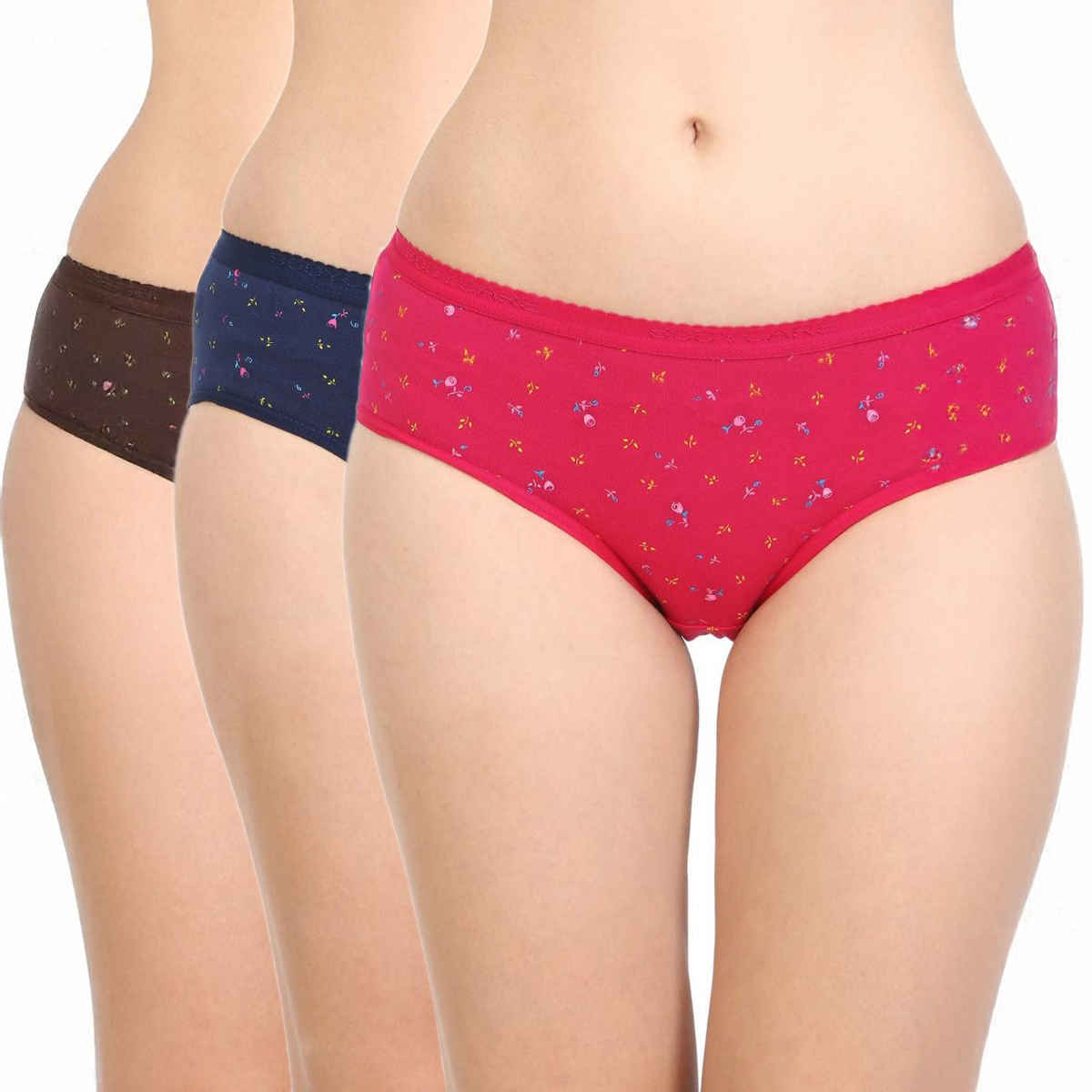 Bodycare Women Brief Panty Printed Premium Cotton | Assorted - L