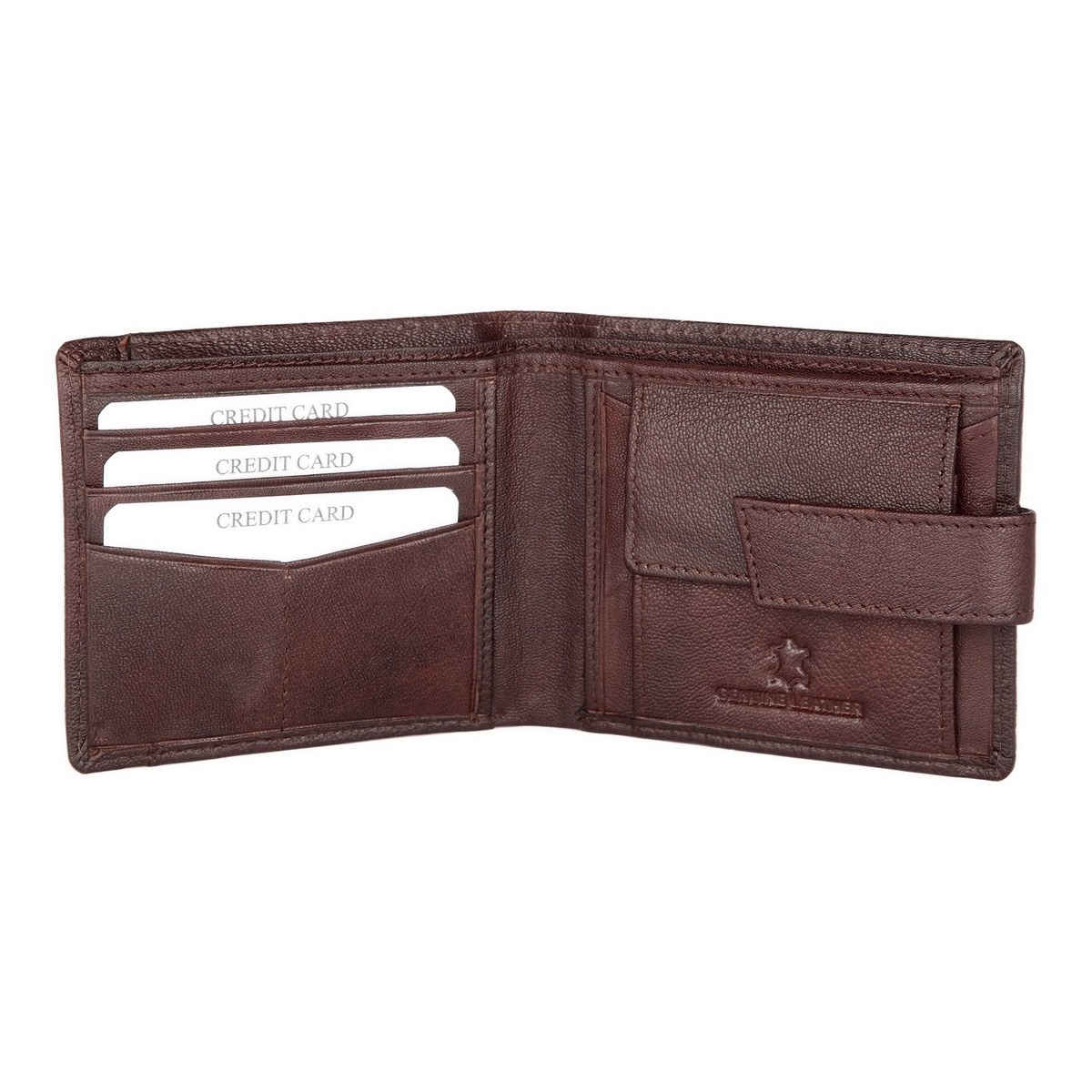 Wildhorn Men's Solid Leather Bi-Fold Wallet | Maroon - One Size