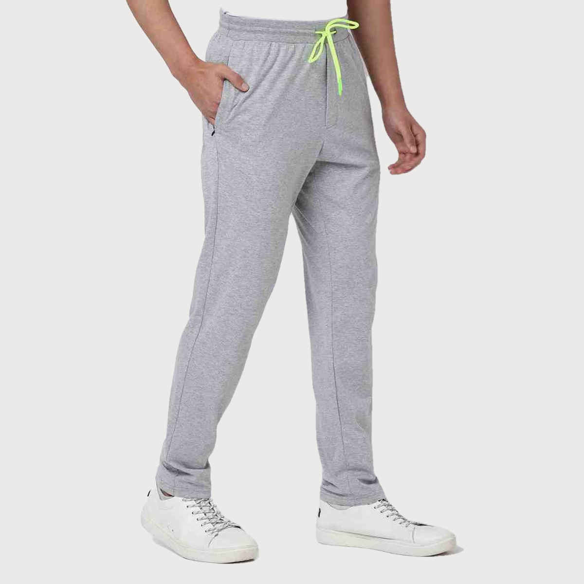 Underjeans by Spykar Men's Pure Cotton Pyjama | Grey Melange - M