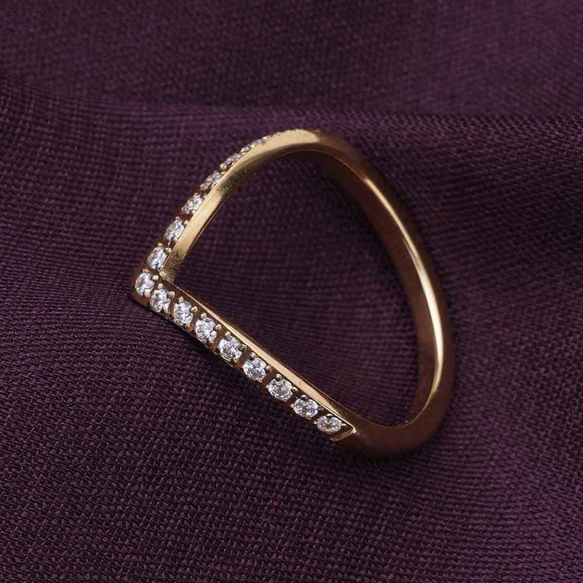 Palmonas Chevron Ring For Womens | Waterproof And Anti-Tarnish