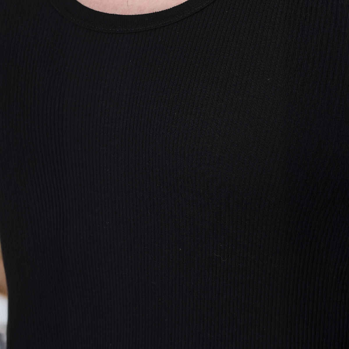 Dollar Bigboss Men's Black Solid Combed Cotton Vest | Pack Of 2 - Black - XXL