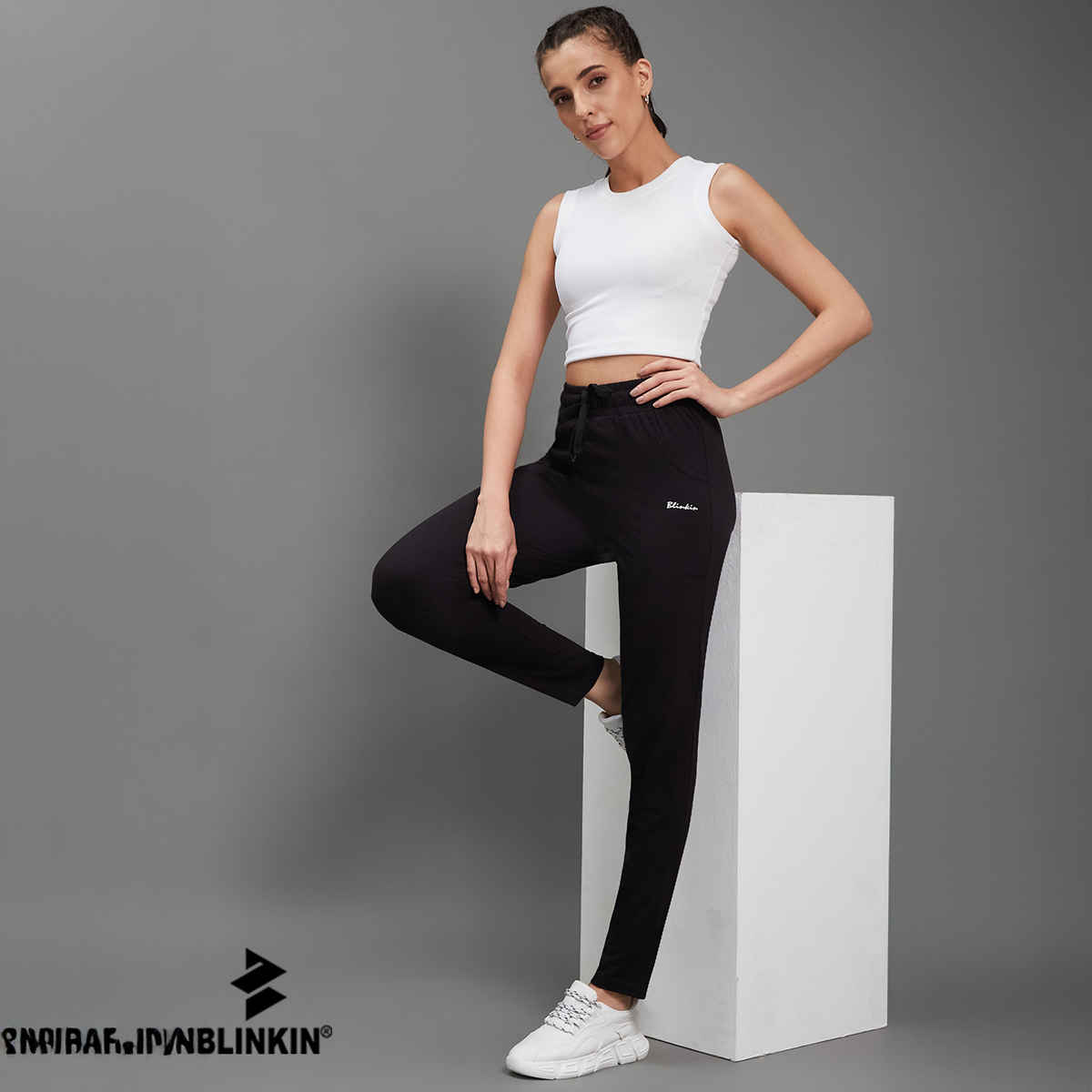 Blinkin Women's Cotton Pyjamas & Track Pants with Side Pockets | Black - XL