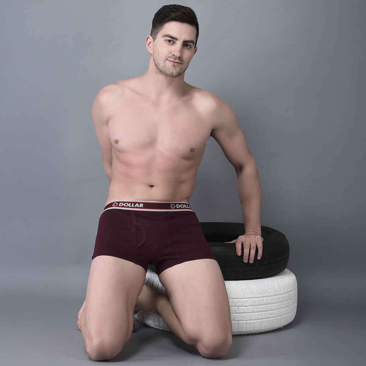 Dollar Bigboss Men's Solid Combed Trunk With Double Pouch Support | Pack Of 2 | Assorted - XL