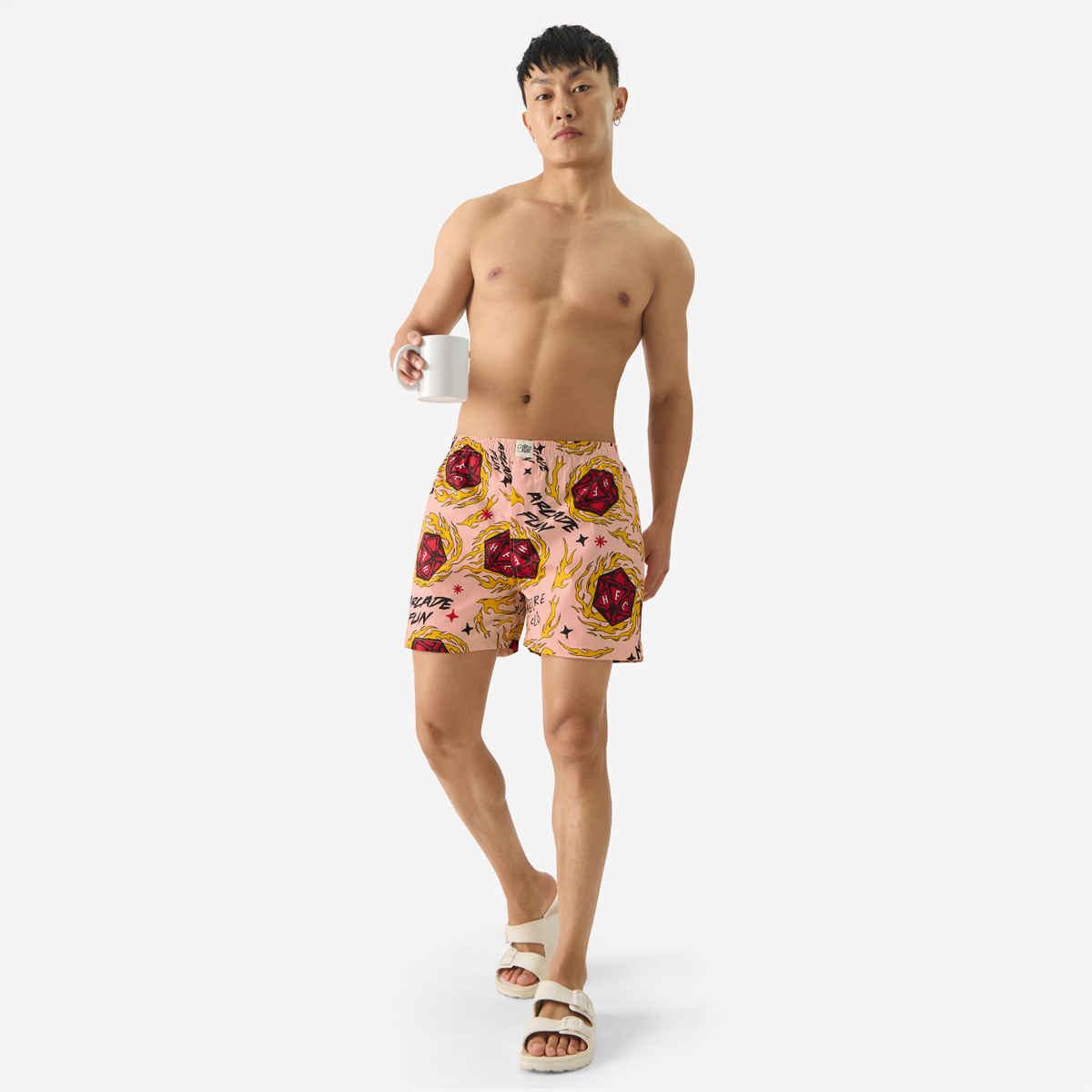 The Souled Store Men's Stranger Things Hellfire Club Boxer Shorts | Pink - L