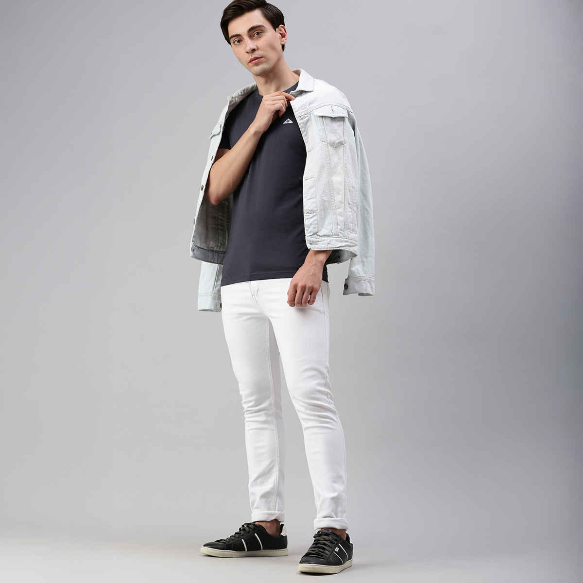 Onn Men's Platina Pure Comfort Supima Cotton Round Neck T-Shirt | Grey - S