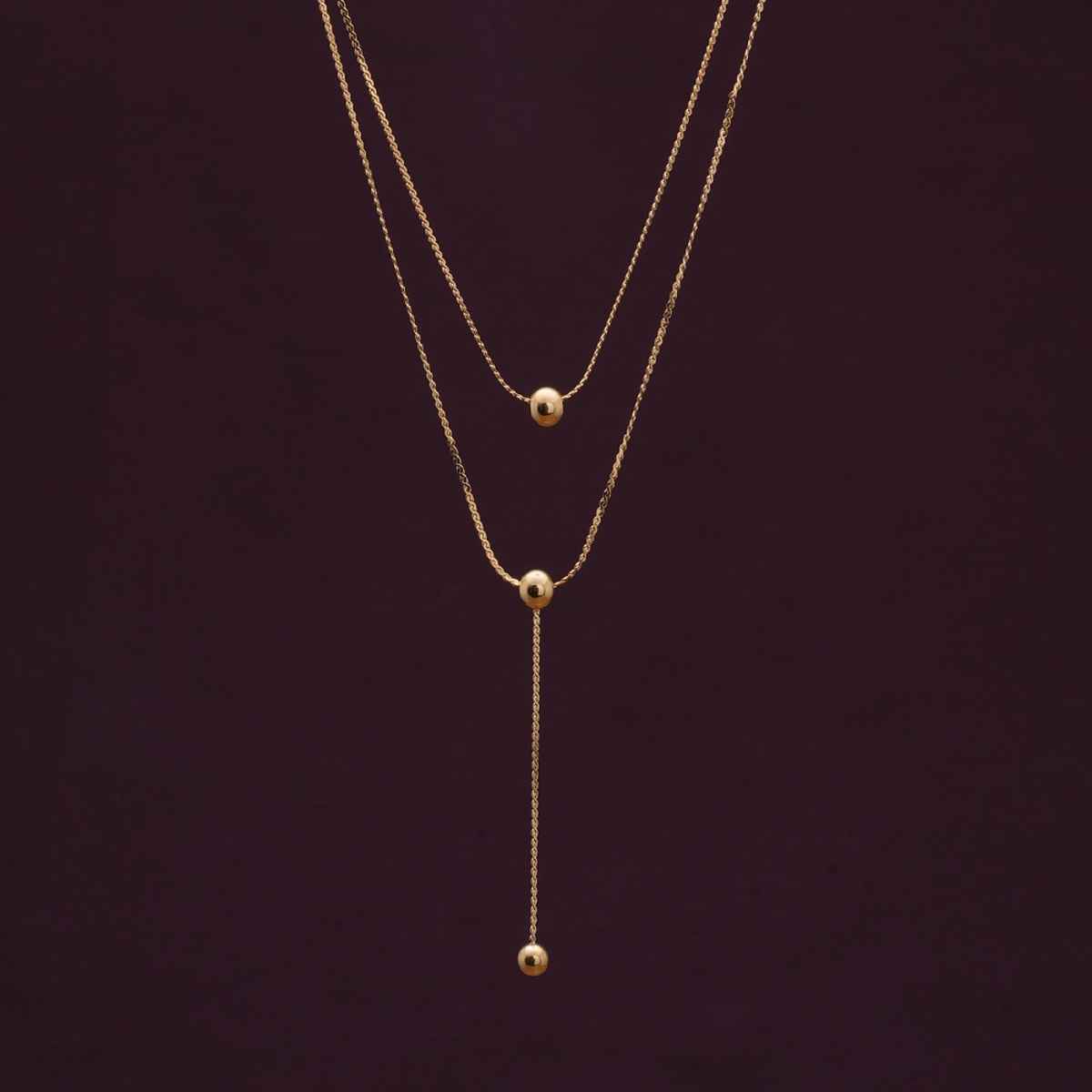 Palmonas Drop Bead Necklace For Womens | Waterproof And Anti-Tarnish