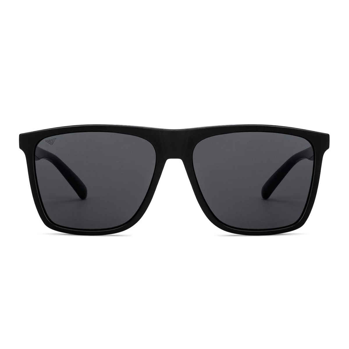 Vincent Chase By Lenskart Unisex Solid Plastic Wayfarer Sunglasses | Black - L