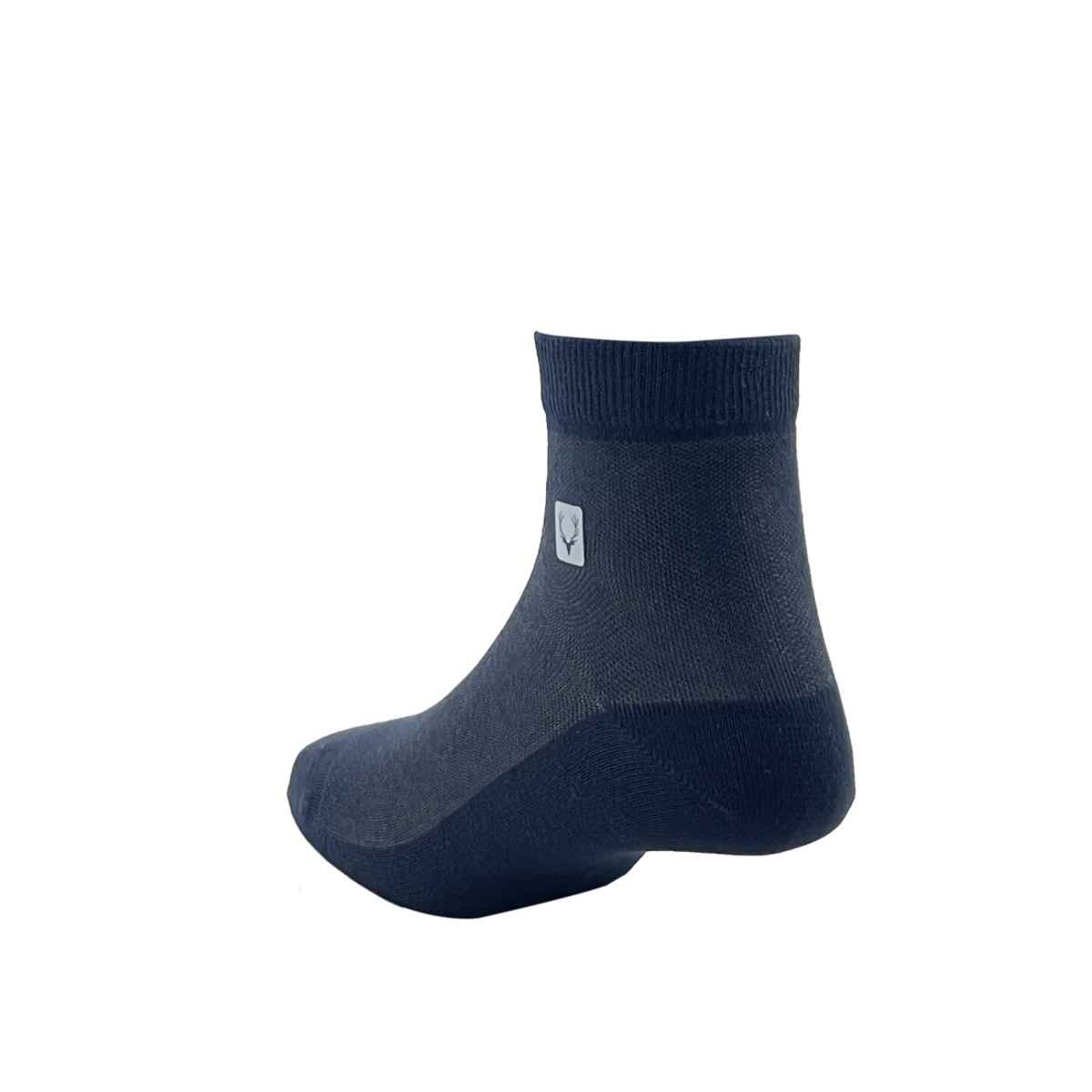 Allen Solly Men's Cotton Quarter Crew Pique Pattern Socks - Navy