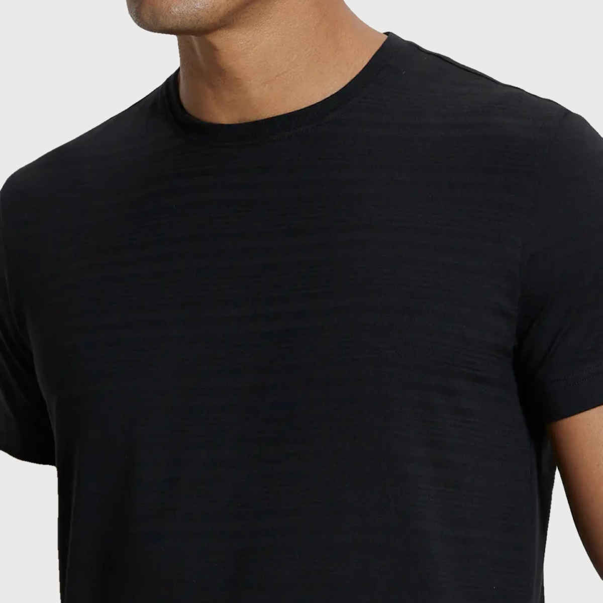 Jockey Men Cotton Rich Round Neck Half Sleeve T-shirt | Black - M