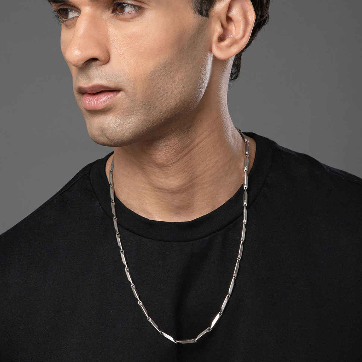 SALTY Alpha Figaro Italian Style Pendant with Chain for Men and Boys| Anti-Tarnish | Silver