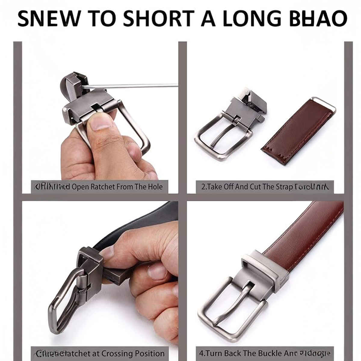 Urban Alfami Men's Textured Artificial Leather Reversible Belt | Black and Brown - 40 Inches