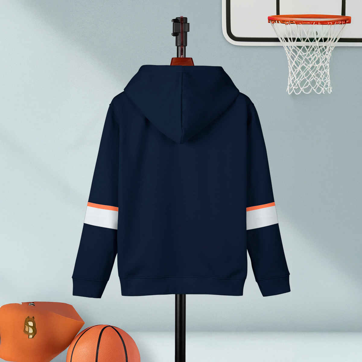 Hellcat Boy's Printed Cotton Blend Hoodie T-Shirt | Blue | 5-6 Years