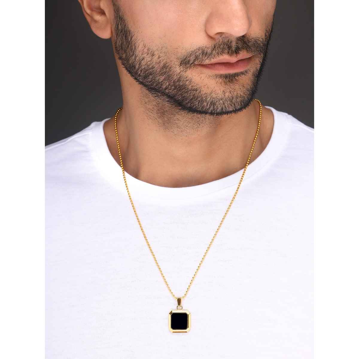 Buy Priyaasi Men's Gold Plated Pendant Chain (Bd-Ch-10095) Online ...